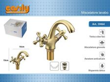 x Miscelatore Rubinetto Con Manopole Per Lavabo Bagno Bronzo 59464 dfh