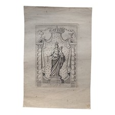 *HH* Antica Litografia Stampa Religiosa Votiva Devozionale Madonna Della Stella