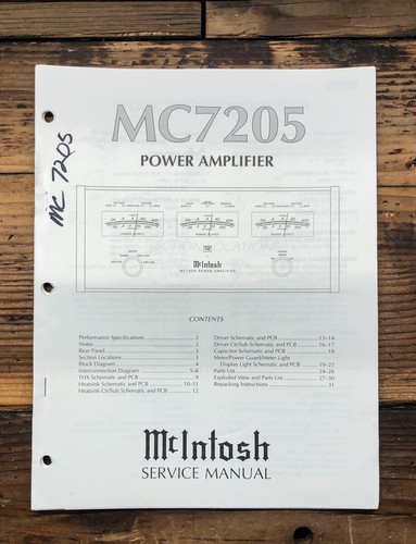 Mcintosh mc7205 7205 - mcintosh,