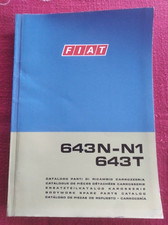 FIAT 643N 643 N N1 643 T   Catalogo Ricambi CARROZZERIA originale 1968