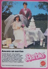 Pubblicità Advertising Italian Clipping 1984 BARBIE TRACY E TODD sposi sorriso