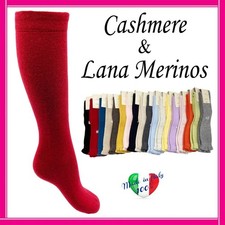 Calze Lunghe Donna Termiche Calde in LANA CASHMERE Calzini Calzettoni Invernali