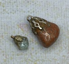 Two Vintage Charms with Stones