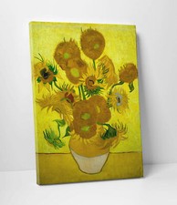 Quadro Van Gogh Girasoli Stampa di Pregio su Tela Canvas Vernice Pennellate