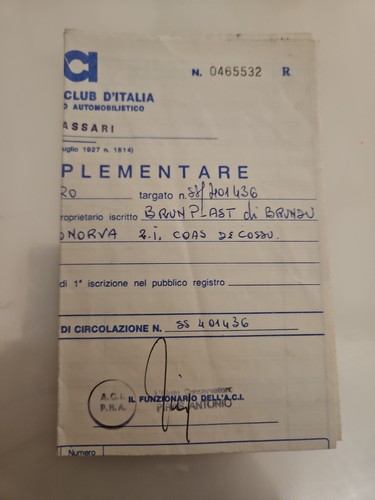 Vintage foglio - a.c.i.,