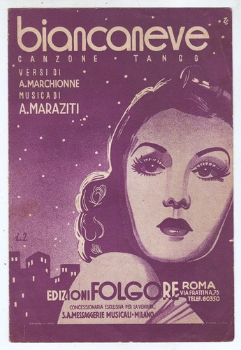 Spartito biancaneve canzone - biancaneve,