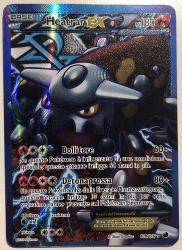 Carta pokemon heatran - heatran, ex