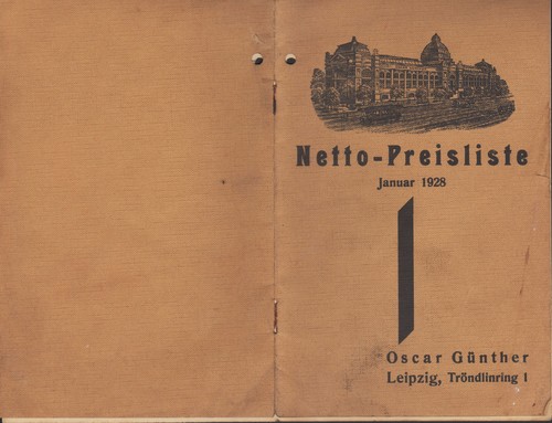 Lipsia listino prezzi 1928 - listino,