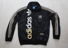 ADIDAS tuta vintage giamaica chile62r firebird giacca rasta oro lucido