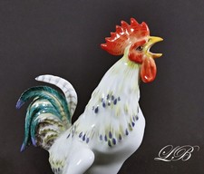 Statua animale Meissen gallo