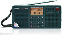 TECSUN PL398BT PLL DSP Bluetooth banda mondiale doppio altoparlante radio 