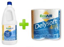 DISGREGANTE LIQUIDO SANITY MOBILE DA 2 LITRI WC CAMPER + 4 ROTOLI CARTA IGIENICA