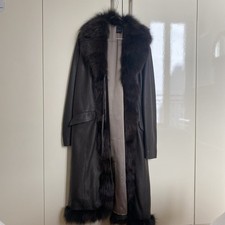 cappotto vintage pelle con pelo