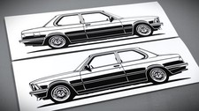 Adesivo BMW E21 silhouette BMW