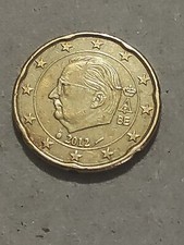  Belgio, 20 Euro Cent, 2012 Errore Di Conio Rara