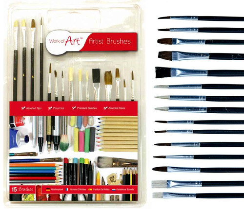 15pz pennelli artisti - pennelli,