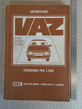 MANUALE USO MANUTENZIONE ORIGINALE LADA SAMARA VAZ 2109 21093 21096 IN ITALIANO