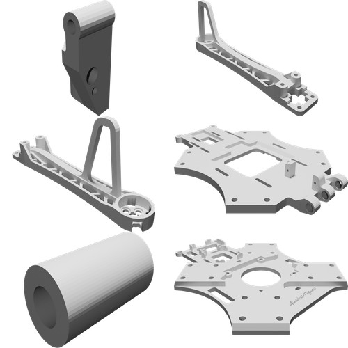 Telaio quadricottero per drone - telaio,