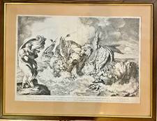 stampa antica Luigi Sabatelli (1772-1850) La visione di Daniele