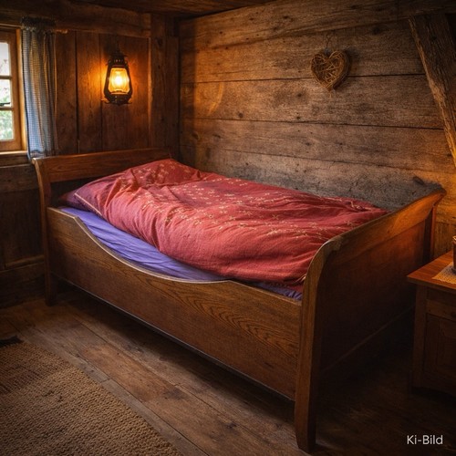 Antico letto contadino stile