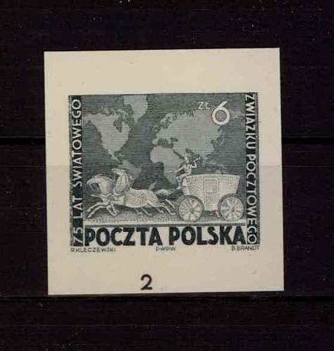 Polonia stampa nera 1958 - stampa,