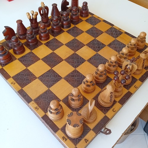 Scacchiera pieghevole legno - scacchiera,