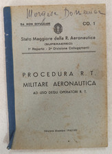 aviazione regia aeronautiva manuale radiotrasmissioni 1942 prova trasm. completo