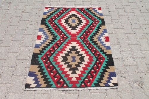 Kilim turco vintage geometrico
