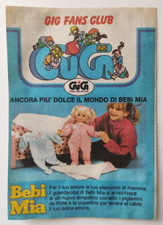 Pubblicita' Advertising Werbung Originale Vintage Bebi Mia Gig 1988 (T1)