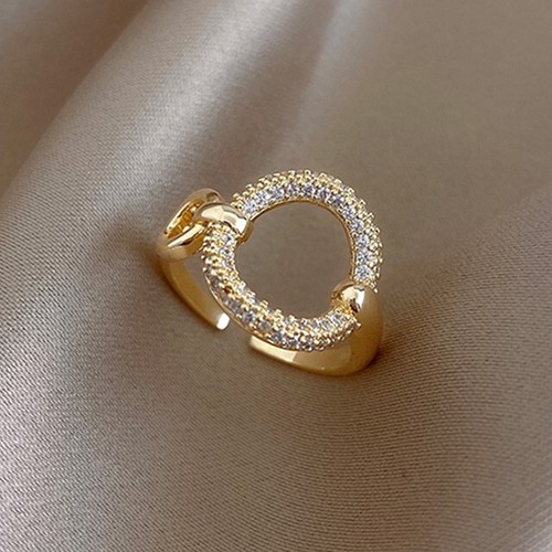 Anello donna zirconi color oro