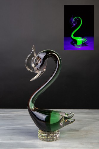 Scultura cigno grande vetro - vetro, di