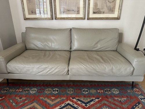 Divano moderno pelle - divano, grigio