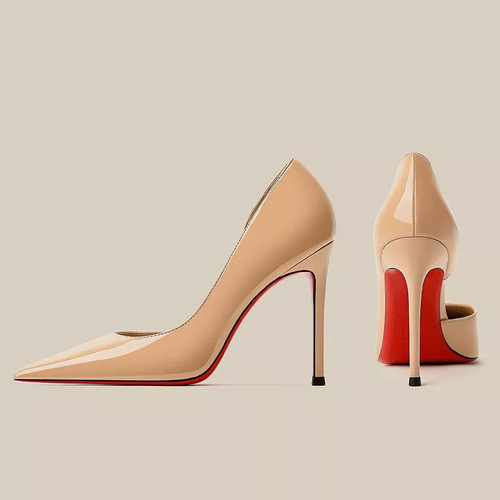 Decolte nude lucide punta - a,