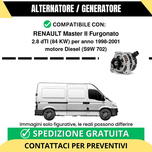 Alternatore renault master - renault, ii