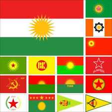 Bandiera Partito Kurdistan Libertà HPJ KADEK KCK KDP KGK KKP Komala PCDK PJAK PYD YRK
