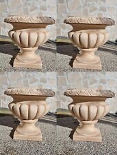 VASO CALICE ORCIO N°4 VASI N CEMENTO MARMO PIETRA DA GIARDINO PER ESTERNO H38 CM