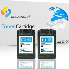 2 Cartucce per HP 300XL NERE Deskjet  F2488 F2480 F2400 D5560 F4472  D1660 F4500