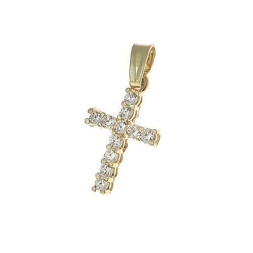 Croce oro pendente kt - croce, 18