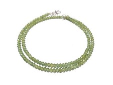 Collana Rondelle verde apatite