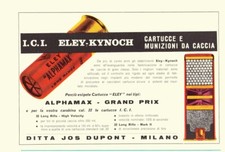 Cartucce ICI Eley-Kynoch. Advertising  1963