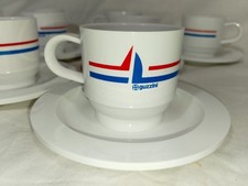 12 Tazzine Caffè+Piattini Da Barca Guzzini Acrilico