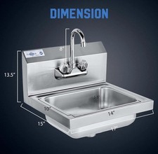 Lavabo a mano da parete in