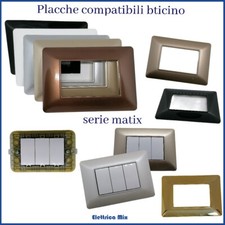 Placche Placca Compatibili Bticino MATIX 3 4 6 Posti Vari Colori moduli in PVC