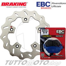 DISCO FRENO POST. BRAKING WAVE + PASTIGLIE EBC CARBON YAMAHA T-MAX 530 2012-2018