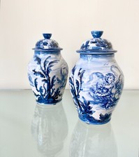 COPPIA DI VASI D’EPOCA ’60 IN CERAMICA GIUSEPPE MAZZOTTI ALBISOLA DIPINTI A MANO