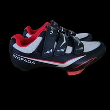 WOFADA Scarpe Ciclismo Tacchetti EU 37 / US Donna 6.5 Nero Rosso Bianco Spin Class