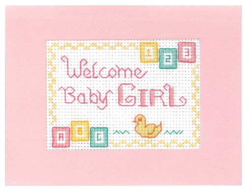 Biglietto nascita bambina - , rosa