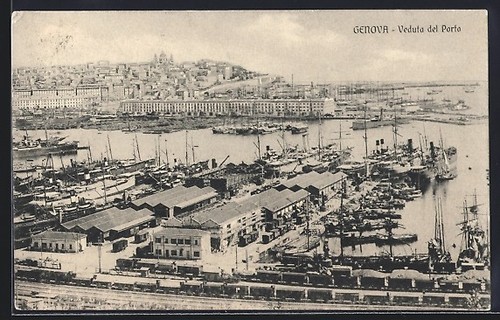 Cartolina genova veduta - cartolina,