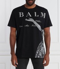 T-shirt nera uomo stampata