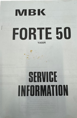 Manuale officina mbk forte - manuale,